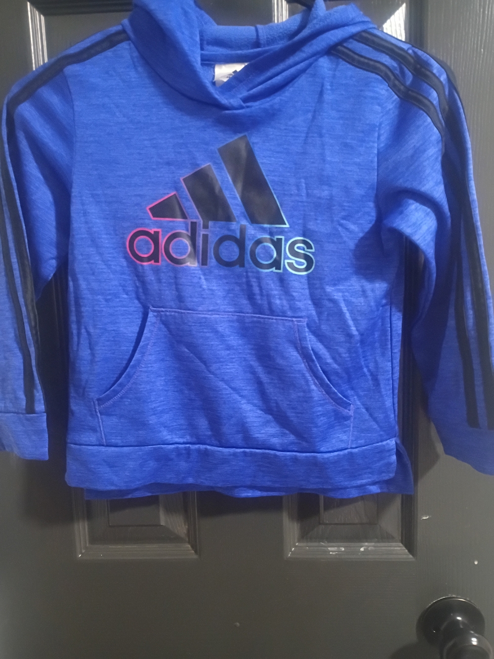 adidas Kids' Blue Logo Hoodie Sweatshirt
